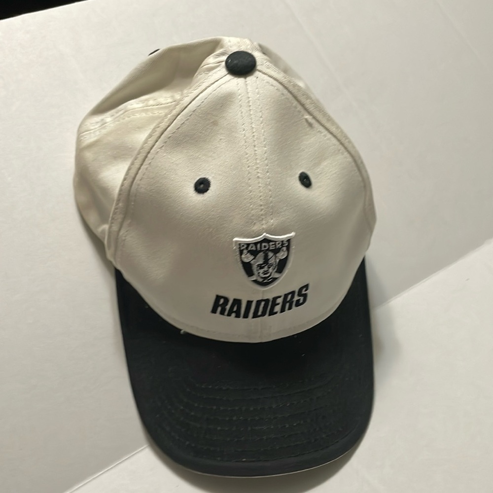 NFL Reebok Raiders Black and White On Field Cap